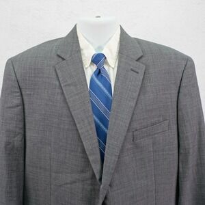 Lauren Ralph Lauren Wool Natural Stretch Gray Sharskin Blazer / Sport Coat 46R
